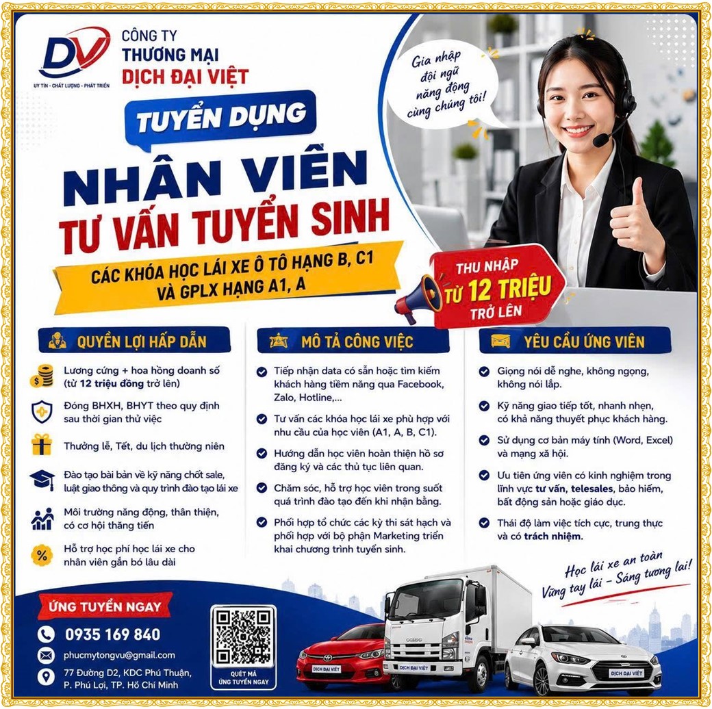 Tuyển dụng Việc làm tại KCN An Tây (Protrade) Bình Dương lương cao cập nhật mới ngày 01 tháng 07 năm 2026
