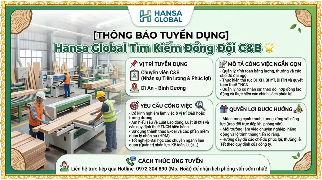 Tuyển dụng Việc làm tại KCN Mỹ Phước Bình Dương lương cao cập nhật mới ngày 01 tháng 09 năm 2026