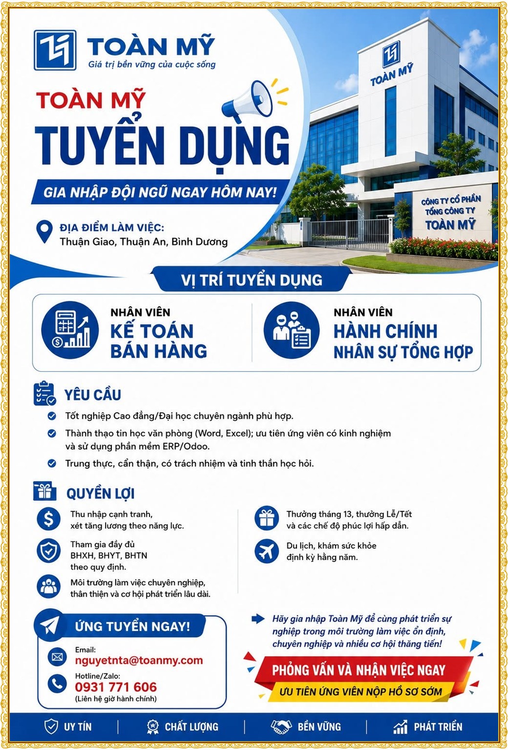 Tuyển dụng Việc làm tại KCN Việt Nam Singapore VSIP II Bình Dương lương cao cập nhật mới ngày 01 tháng 09 năm 2026