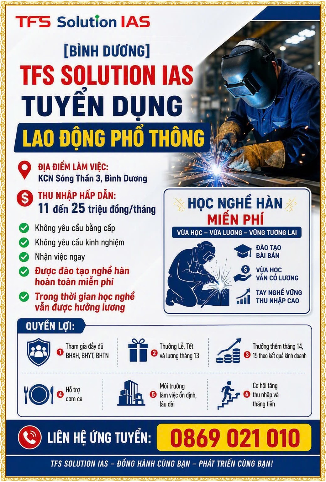 Tuyển dụng Việc làm tại KCN Nam Tân Uyên Bình Dương lương cao cập nhật mới ngày 04 tháng 09 năm 2026
