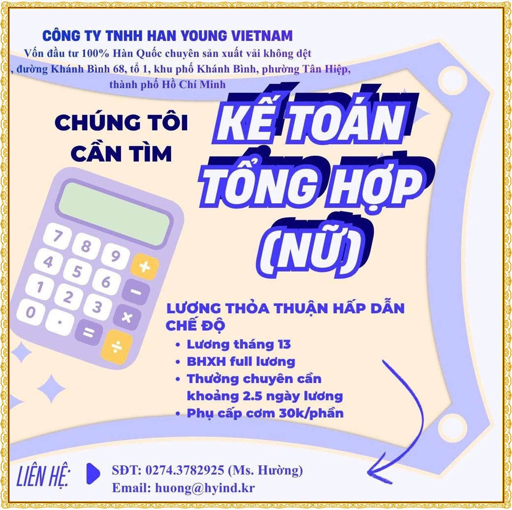 Tuyển dụng Việc làm tại KCN Mỹ Phước Bình Dương lương cao cập nhật mới ngày 05 tháng 08 năm 2026