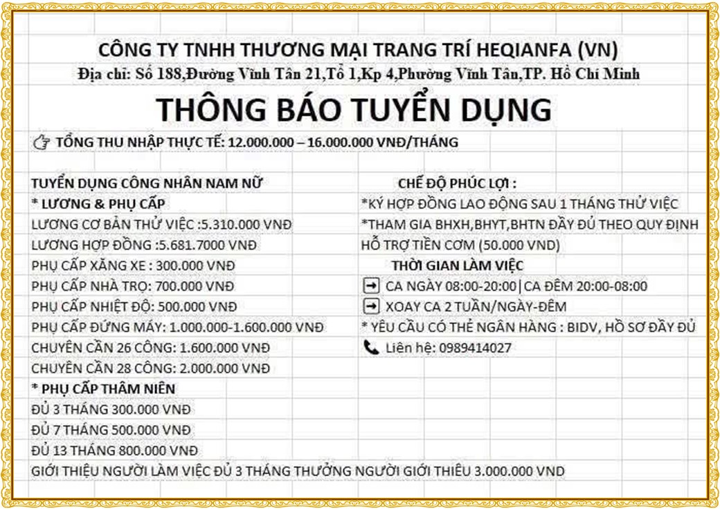 Tuyển dụng Việc làm tại KCN An Tây (Protrade) Bình Dương lương cao cập nhật mới ngày 05 tháng 08 năm 2026