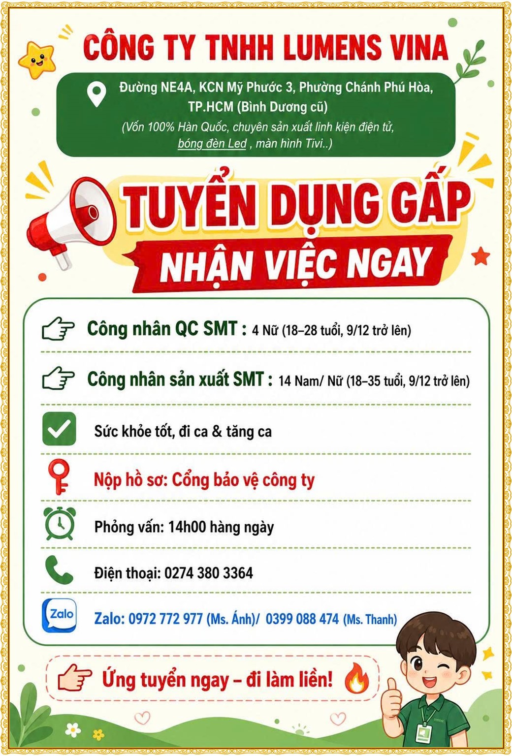Tuyển dụng Việc làm tại KCN Việt Nam Singapore VSIP II Bình Dương lương cao cập nhật mới ngày 07 tháng 07 năm 2026
