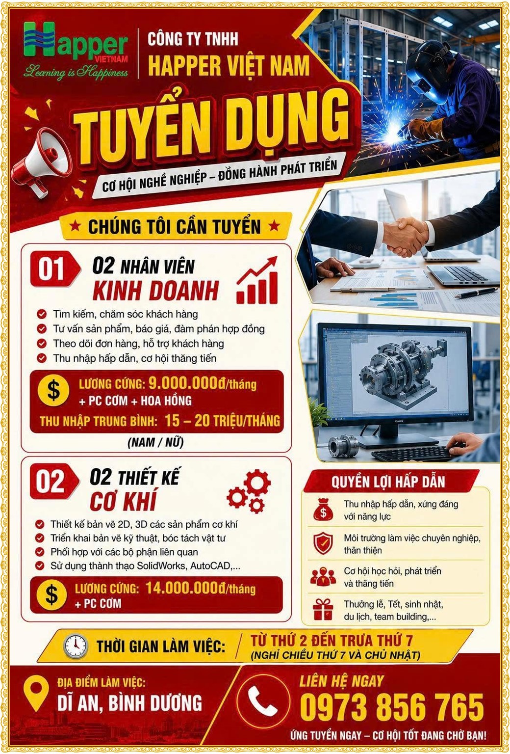 Tuyển dụng Việc làm tại KCN An Tây (Protrade) Bình Dương lương cao cập nhật mới ngày 10 tháng 08 năm 2026