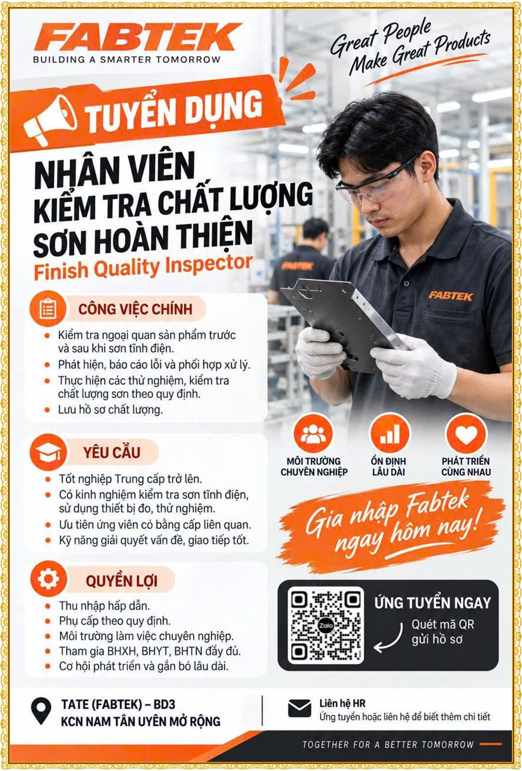 Tuyển dụng Việc làm tại KCN Đồng An Bình Dương lương cao cập nhật mới ngày 13 tháng 10 năm 2026