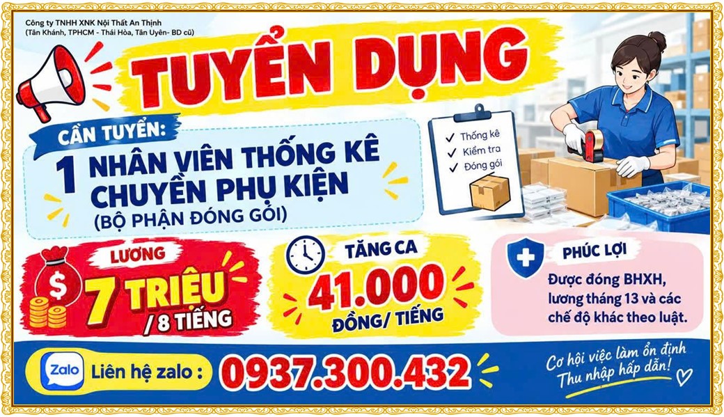 Tuyển dụng Việc làm tại KCN Việt Nam Singapore VSIP II Bình Dương lương cao cập nhật mới ngày 13 tháng 10 năm 2026