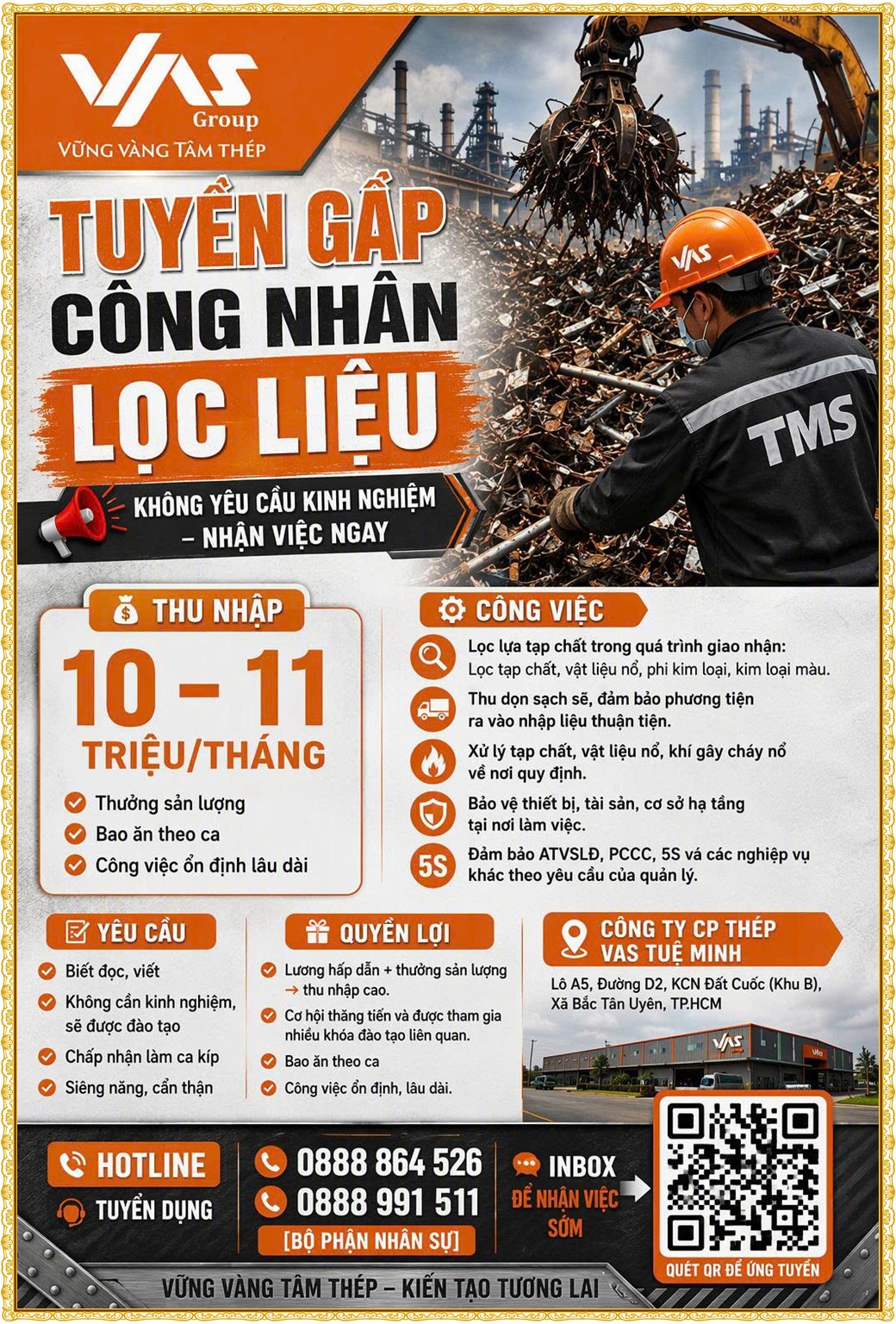 Tuyển dụng Việc làm tại KCN Nam Tân Uyên Bình Dương lương cao cập nhật mới ngày 15 tháng 09 năm 2026