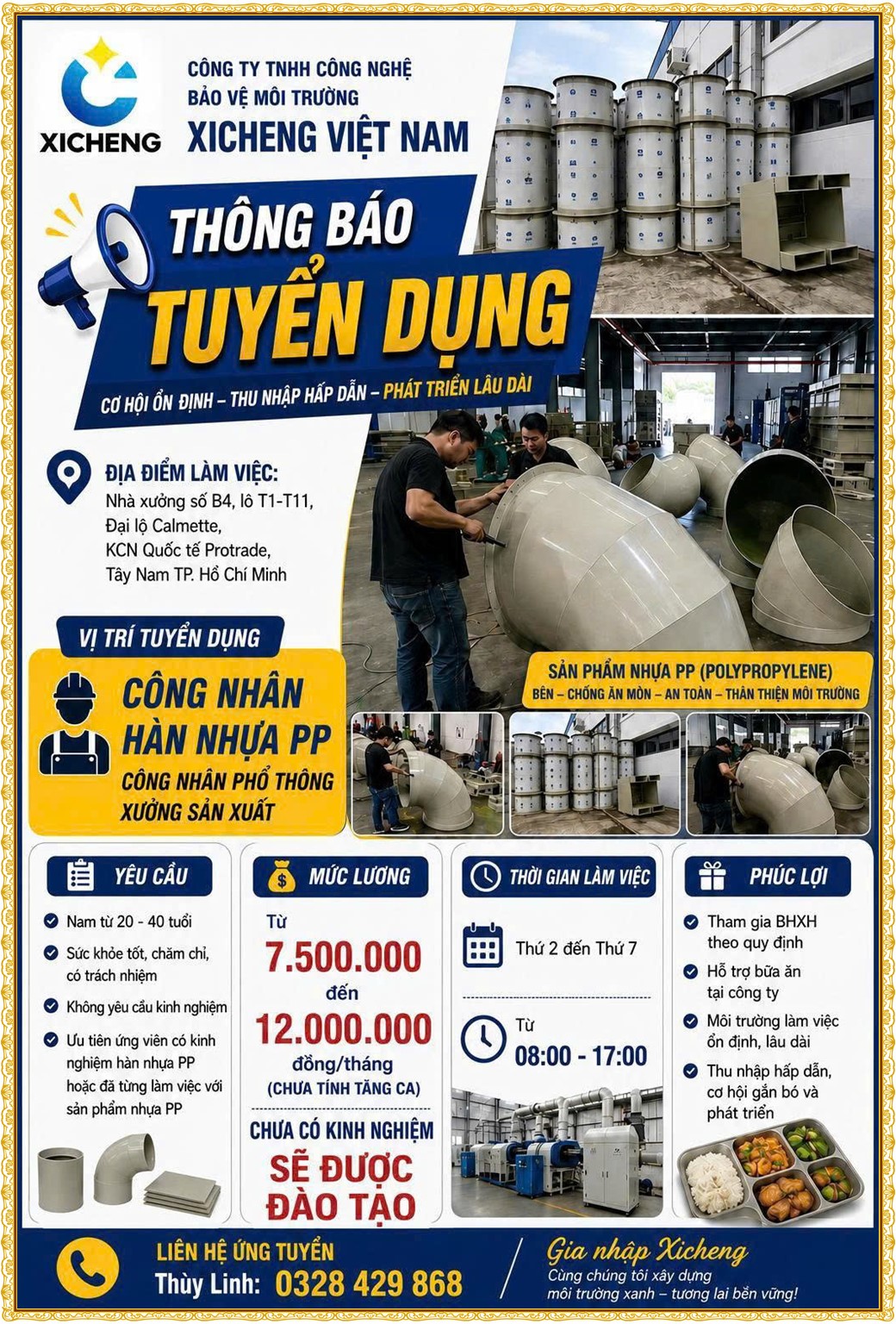 Tuyển dụng Việc làm tại KCN Việt Nam Singapore VSIP II Bình Dương lương cao cập nhật mới ngày 22 tháng 07 năm 2026