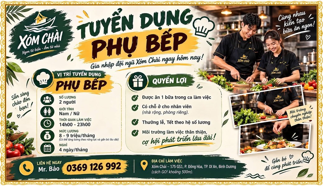 Tuyển dụng Việc làm tại KCN Đồng An Bình Dương lương cao cập nhật mới ngày 22 tháng 09 năm 2026