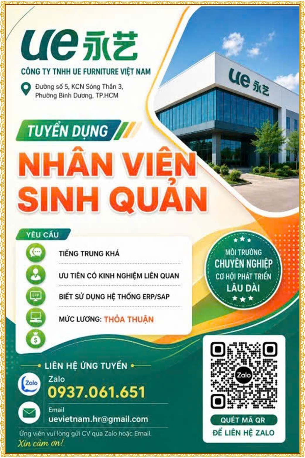 Tuyển dụng Việc làm tại KCN Mỹ Phước Bình Dương lương cao cập nhật mới ngày 23 tháng 07 năm 2026