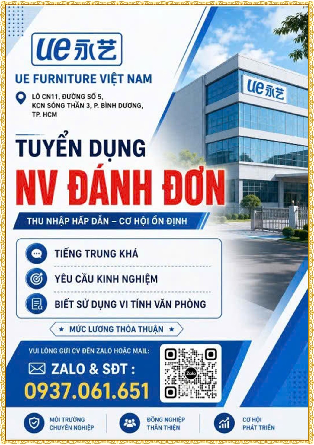Tuyển dụng Việc làm tại KCN Việt Nam Singapore VSIP II Bình Dương lương cao cập nhật mới ngày 23 tháng 07 năm 2026