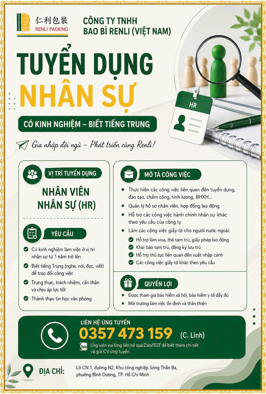 Tuyển dụng Việc làm tại KCN Việt Hương Bình Dương lương cao cập nhật mới ngày 23 tháng 07 năm 2026