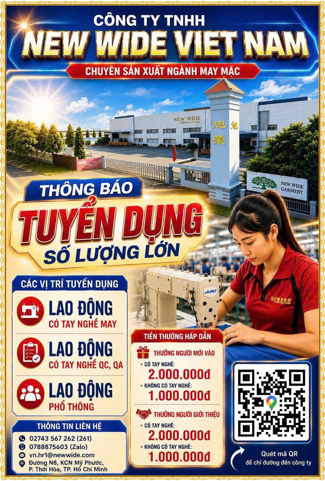 Tuyển dụng Việc làm tại KCN Mỹ Phước Bình Dương lương cao cập nhật mới ngày 24 tháng 07 năm 2026