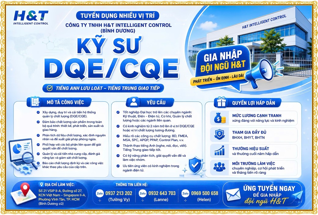 Tuyển dụng Việc làm tại KCN Việt Hương Bình Dương lương cao cập nhật mới ngày 28 tháng 07 năm 2026