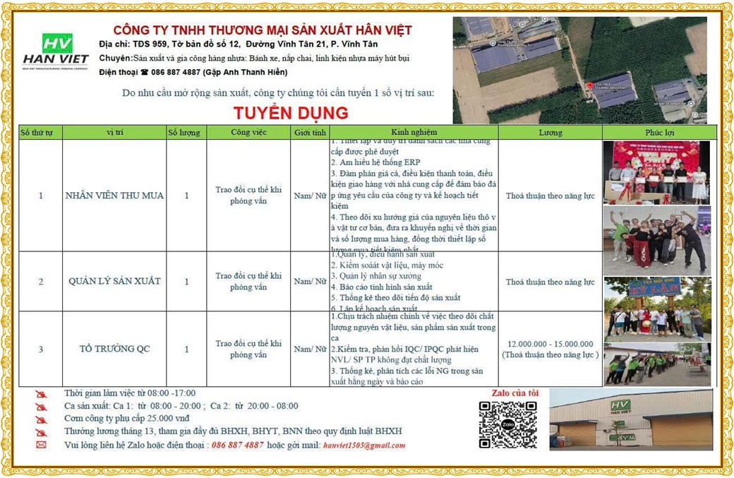 Tuyển dụng Việc làm tại KCN Rạch Bắp Bình Dương lương cao cập nhật mới ngày 29 tháng 07 năm 2026