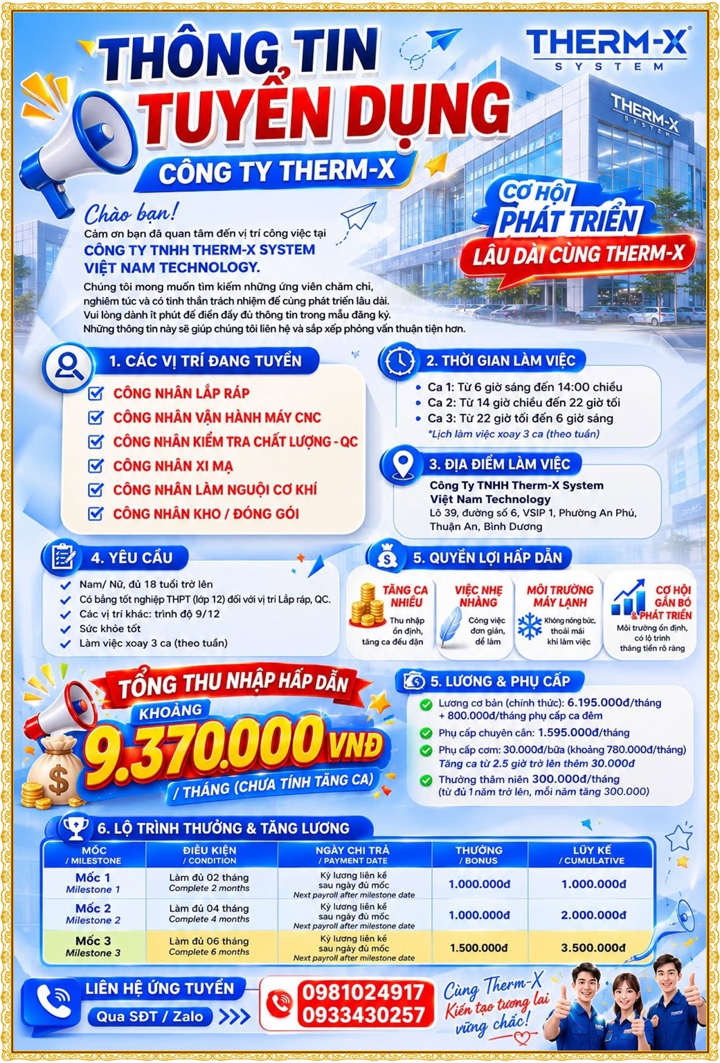 Tuyển dụng Việc làm tại KCN Đồng An Bình Dương lương cao cập nhật mới ngày 31 tháng 07 năm 2026
