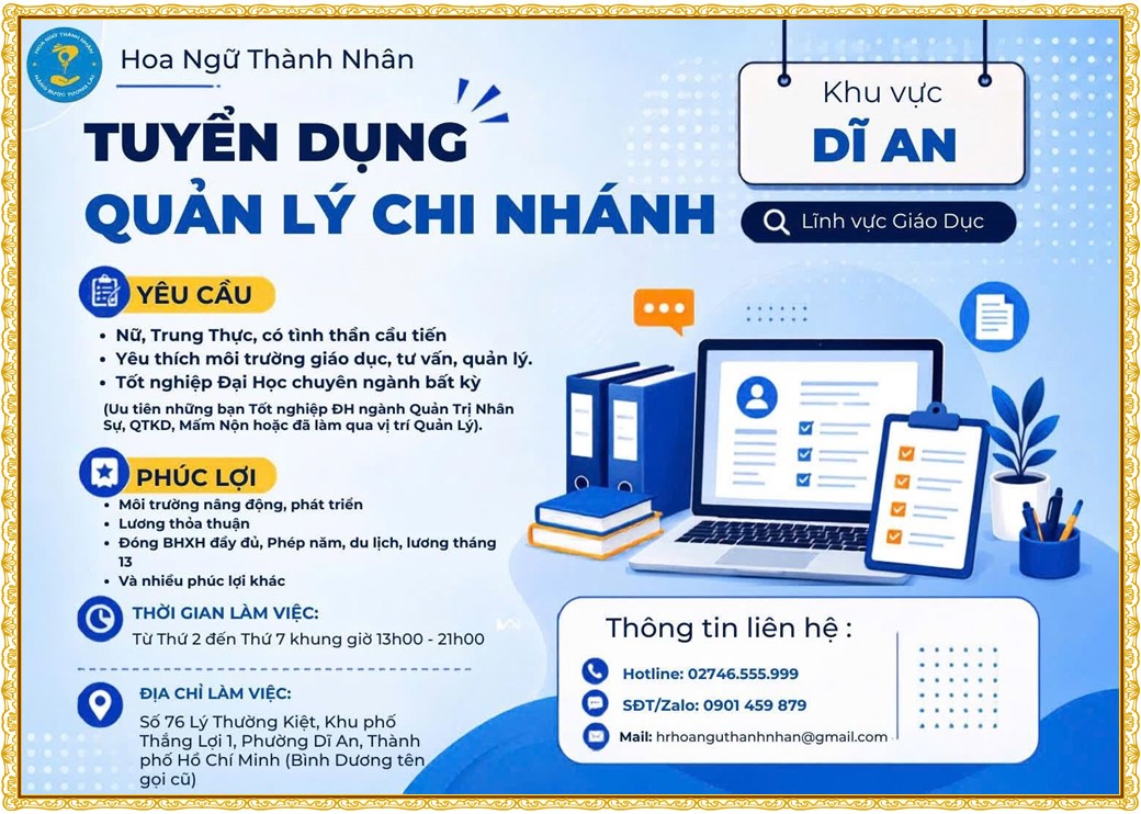 Tuyển dụng Việc làm tại KCN Sóng Thần Bình Dương lương cao cập nhật mới ngày 31 tháng 07 năm 2026